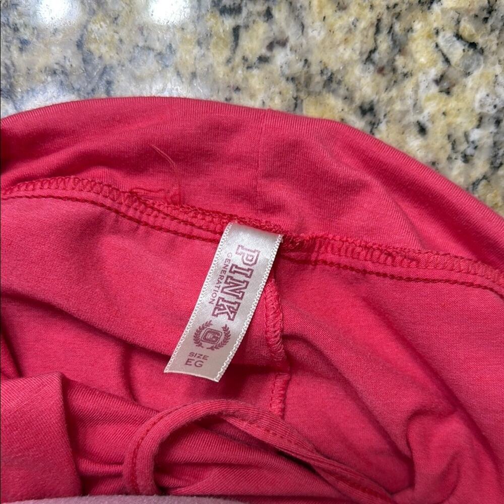 Pink Coral Cropped Pants Jogger Size XL - Picture 2 of 6